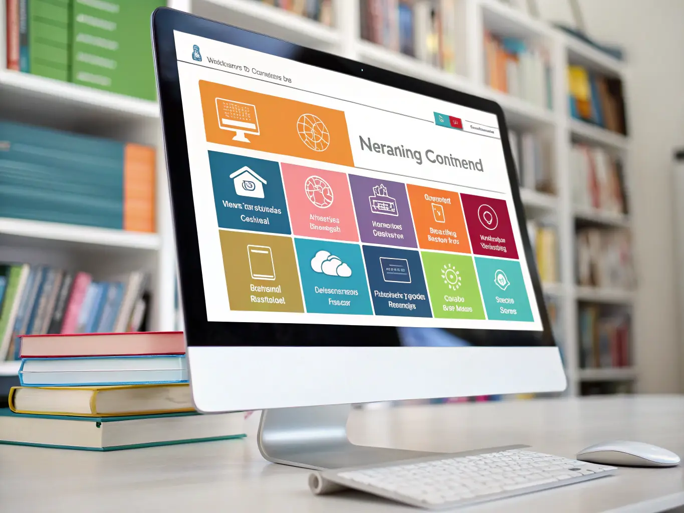 A focused image of a well-organized digital library interface, highlighting various DevOps learning resources such as articles, tutorials, and downloadable guides. The interface should look clean and professional, with clear categories and search functionality.